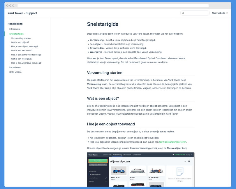 Helpcentrum van Yard Tower