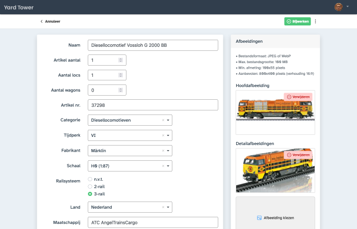 Meer afbeeldingen van modeltreinen in Yard Tower