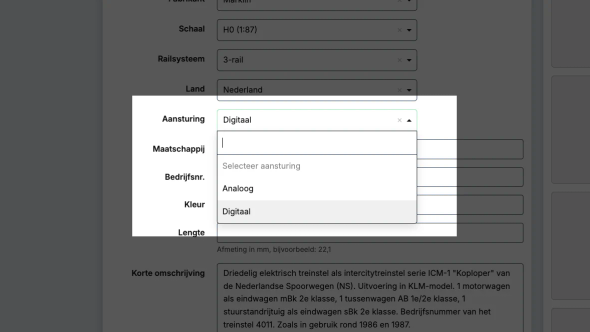 Modeltrein aansturing in Yard Tower